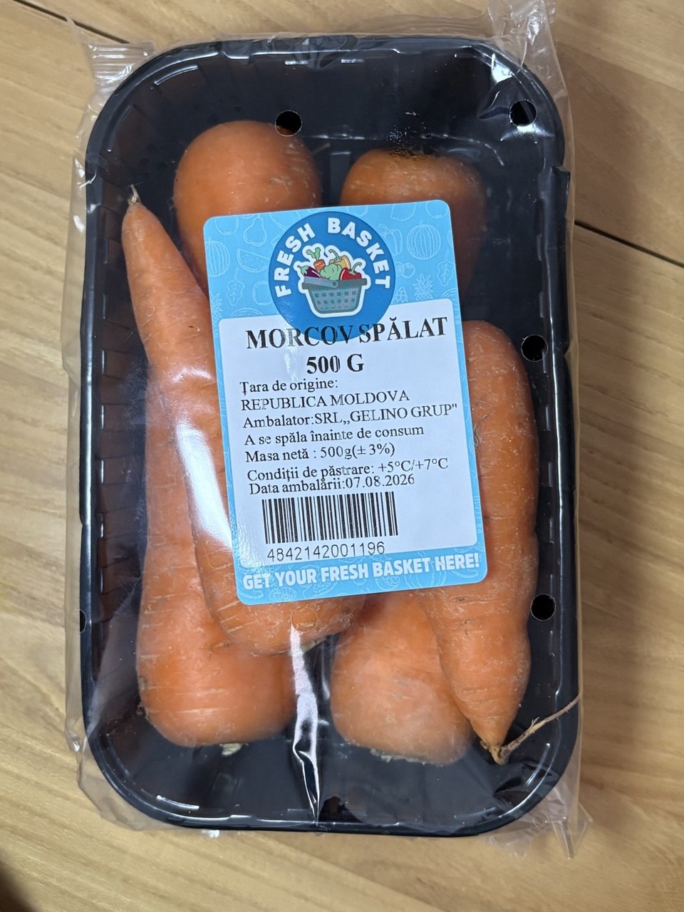 Fresh Basket Washed Carrots 500 g
